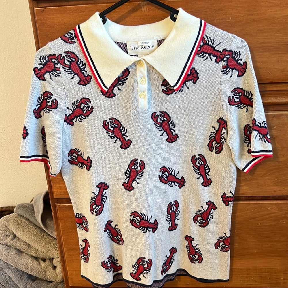 The Reeds x J. Crew Lobster sweater polo